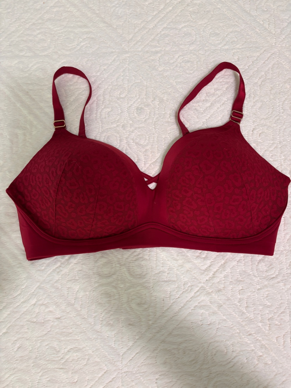 Torrid Curve Underwire Bra Burgundy 360° Back Smoothing Push-up Lace 40DDD